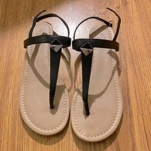 Black Stud Vegan Sandals